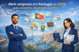Equipa a iniciar actividade empresarial em escritório moderno