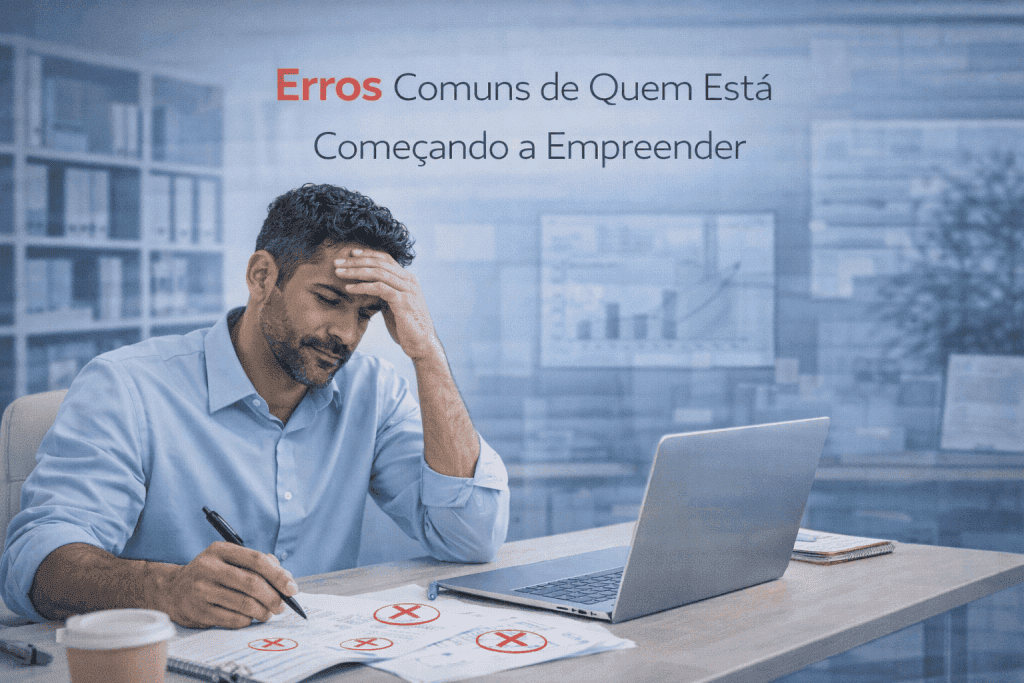 erros ao empreender, Empreendedor analisando erros em planejamento de negócio