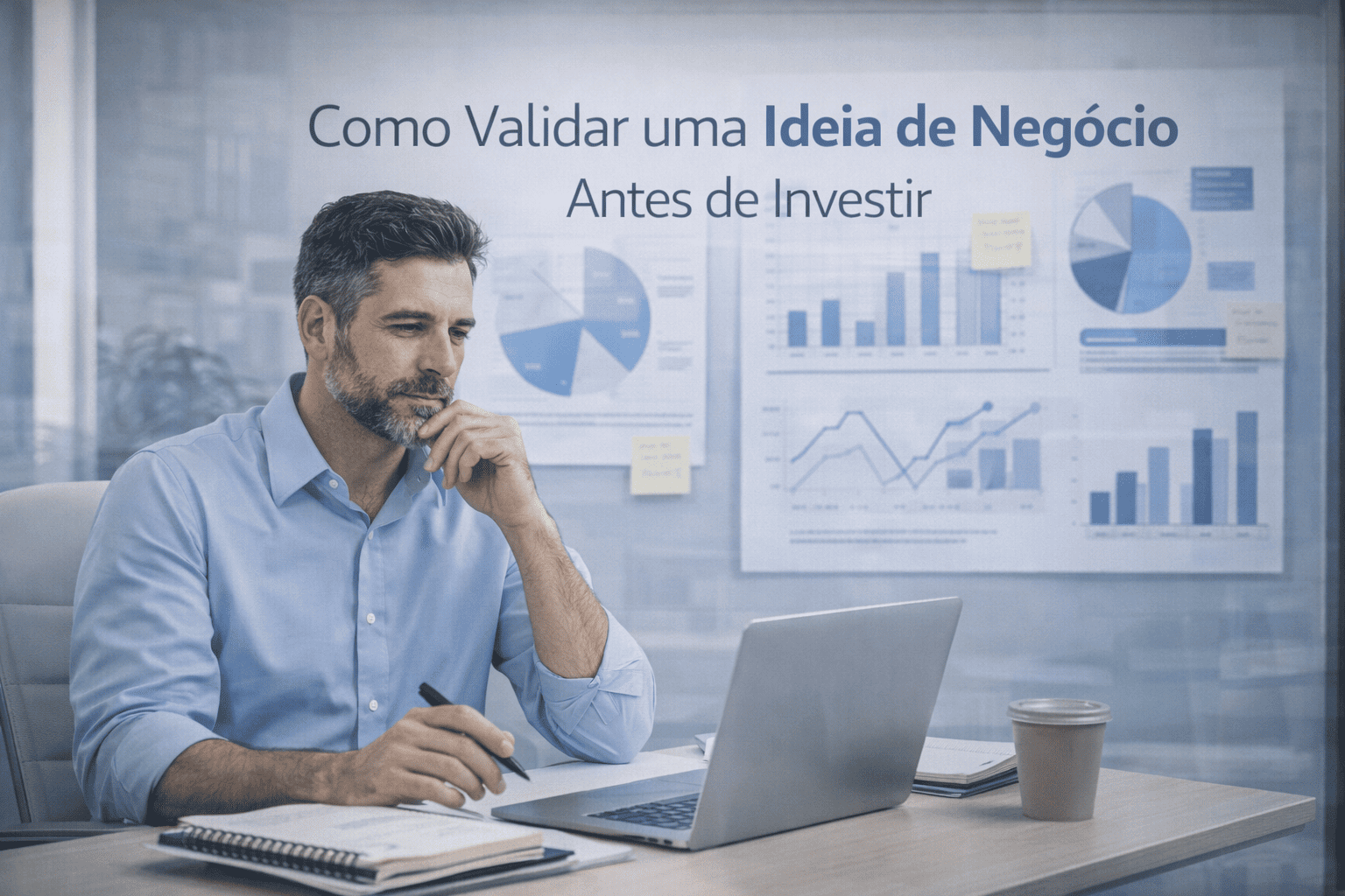 Pesquisa de mercado sendo feita em computador. validar ideia de negócio